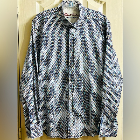 Robert Graham Other - Robert Graham Designer Mens Modern American Long Sleeve Button Up Shirt Large